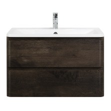 BelBagno Тумба с раковиной ALBANO 100 см, подвесная Rovere Nature Grigio, белая раковина