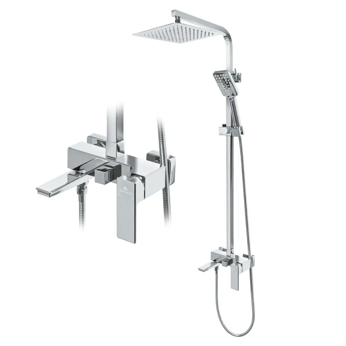 Приобрести grocenberg душевая система, хром gb7008cr