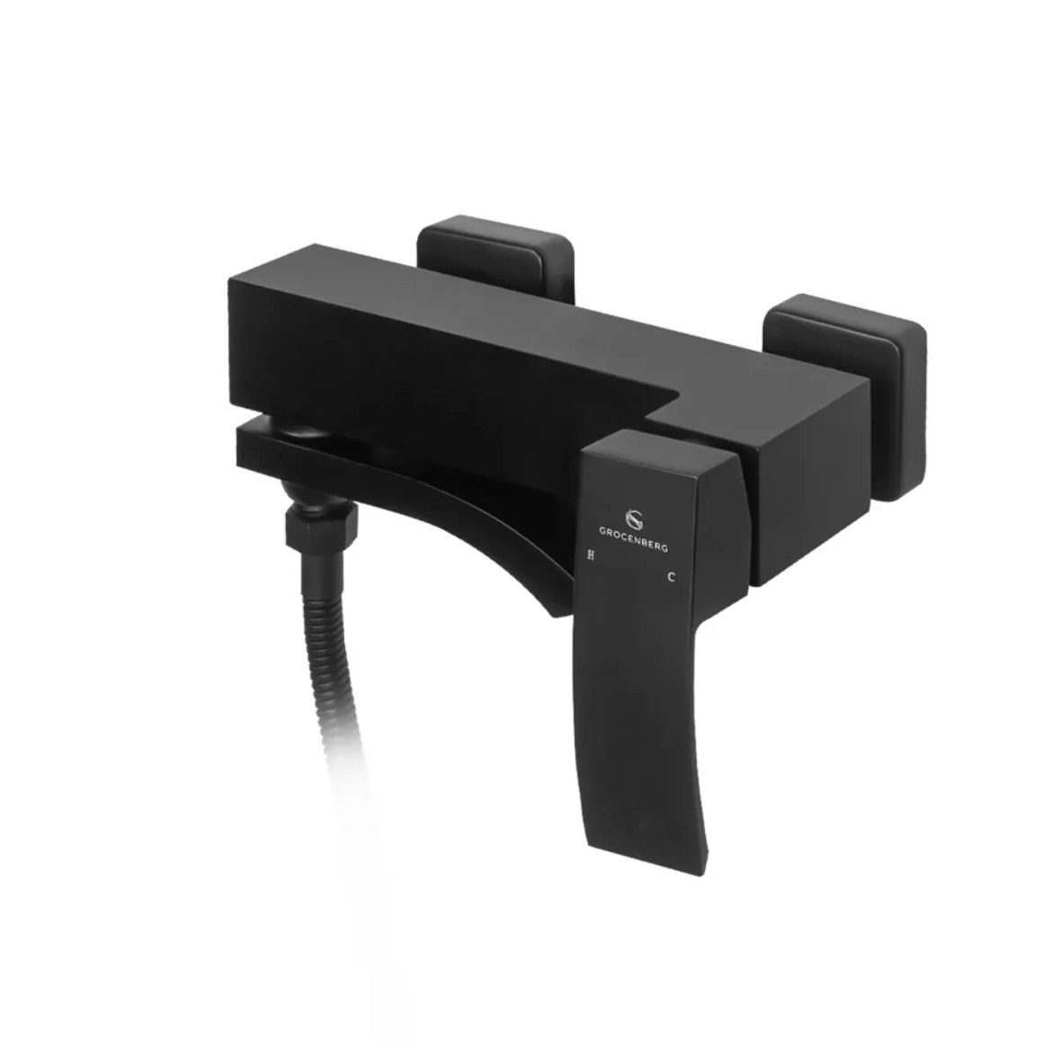 Приобрести grocenberg смеситель для ванны, черный матовый gb8007bl