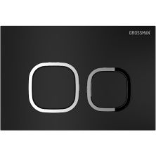Grossman Клавиша смыва Cosmo, черный матовый \ хром 700.K31.02.210.210