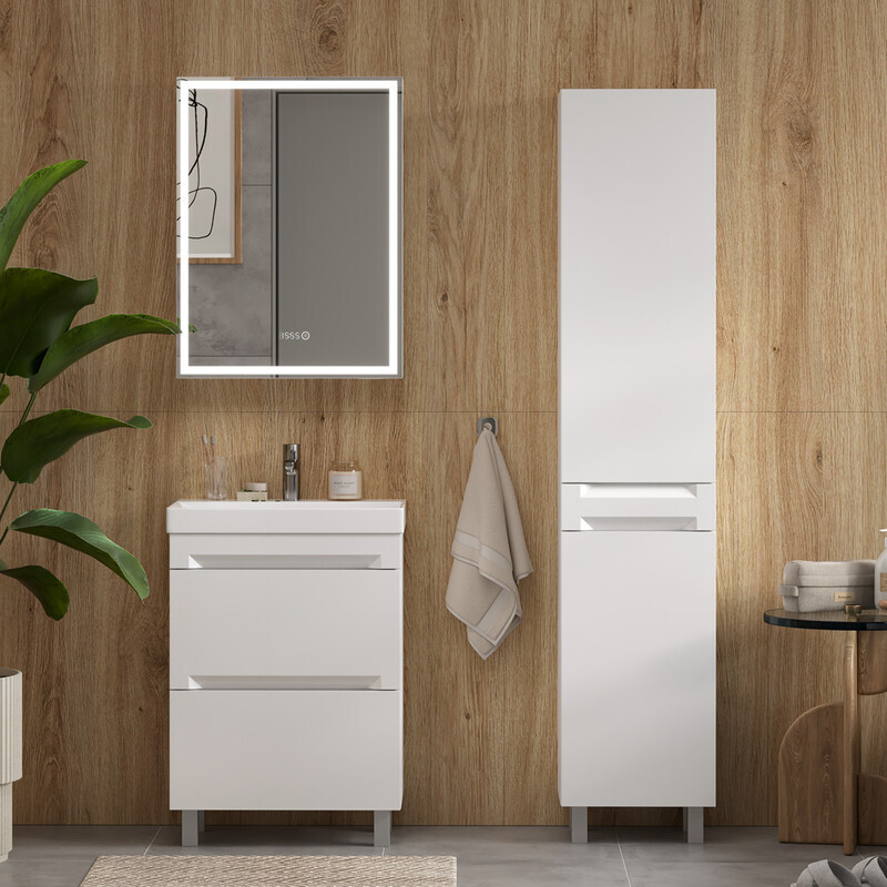 Приобрести equil тумба напольная с раковиной corner 60 см, белая tpcrnr60.2y-06