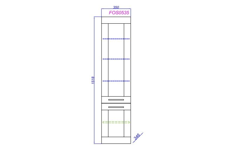 Приобрести пенал подвесной aqwella фостер 35 см fos0535ds, дуб сонома
