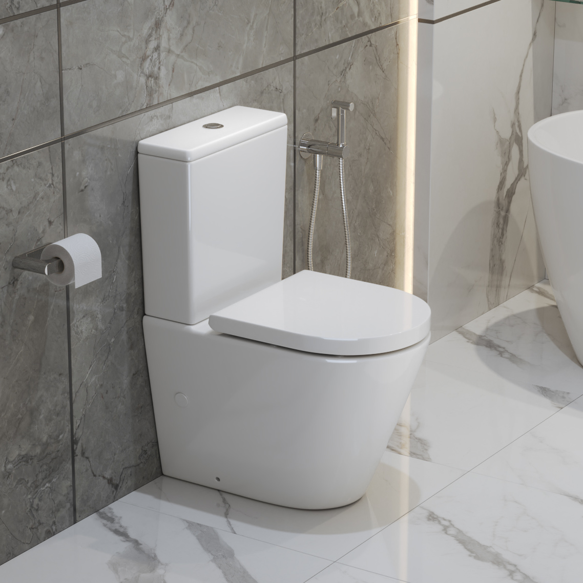 Приобрести belbagno унитаз компакт flay-tor безободковый со смывом tornado с сиденьем дюропласт, микролифт, белый bb2149cp-tor/bb2149t/bb865sc