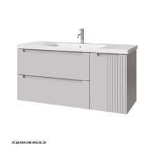 Caprigo Тумба с раковиной TERMIN-Smalty META 120 см, правая, серая, эмаль