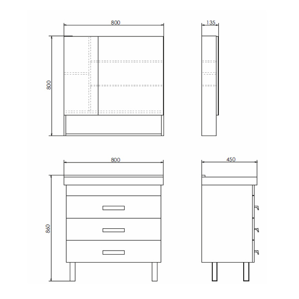 Приобрести сomforty зеркало-шкаф никосия-80 белый глянец