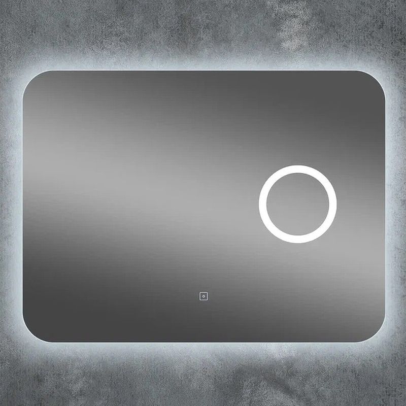 Приобрести continent зеркало с подсветкой elegant 100х70 см, сенсорный включатель, белое