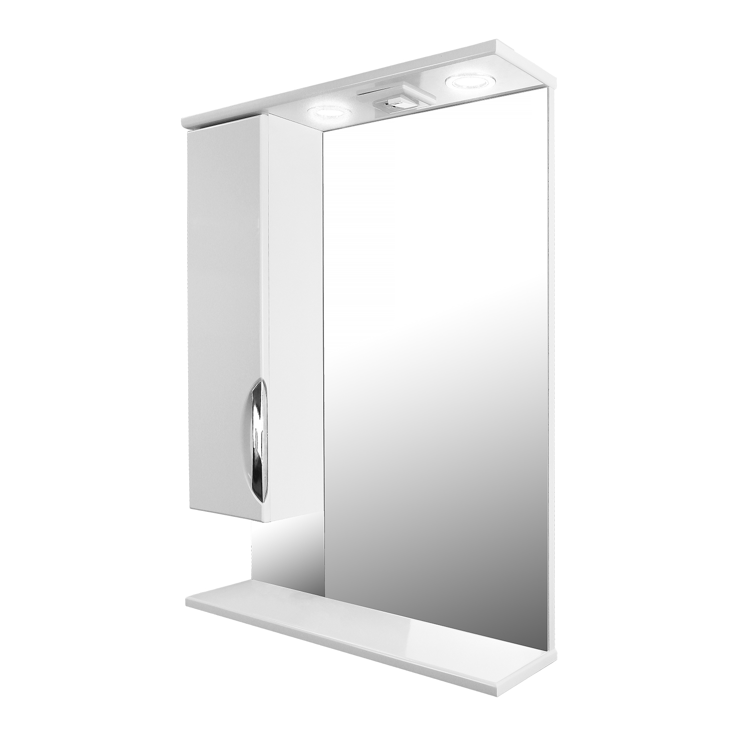 Приобрести loranto зеркало-шкаф стиль 60х83 cм, левосторонне белый (cs00024441)