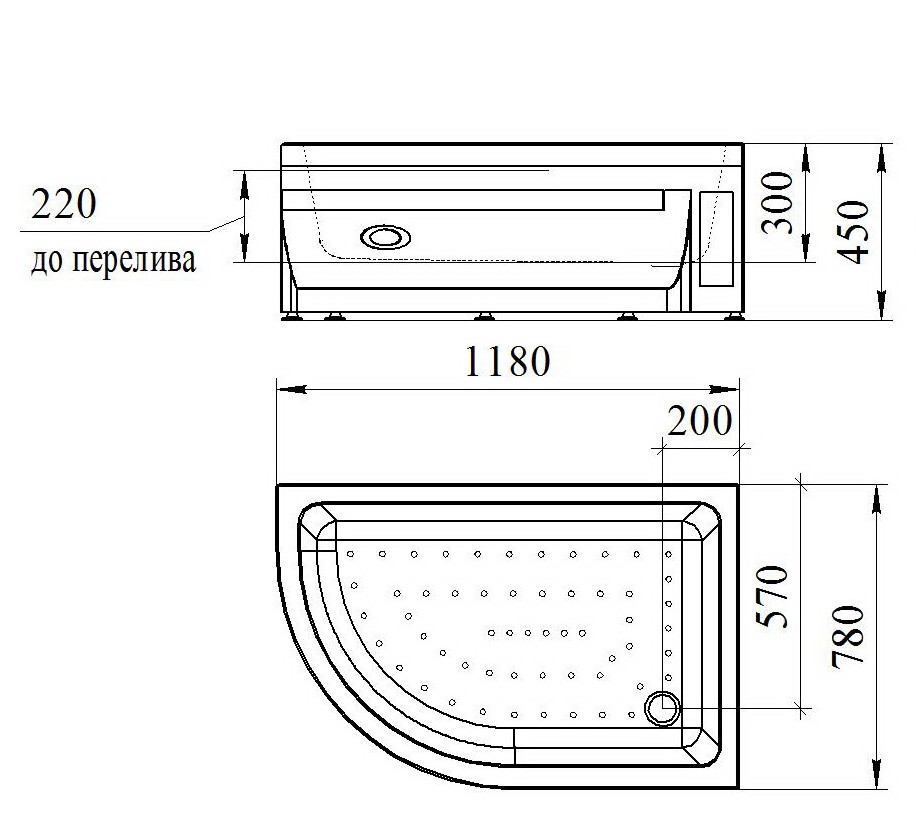 Приобрести радомир акриловый душевой поддон соул 2 120х80, асимметричный