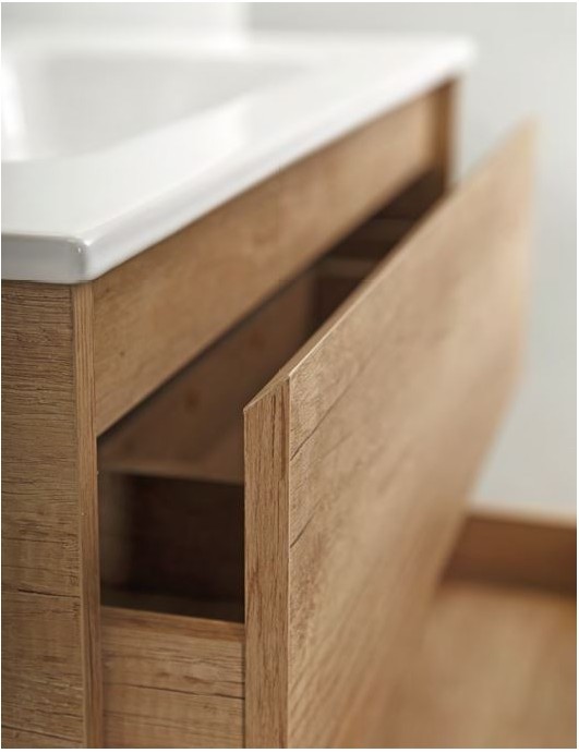 Приобрести тумба подвесная с раковиной belbagno kraft-900-2c-so-rnn 90 см, rovere nebrasca nature