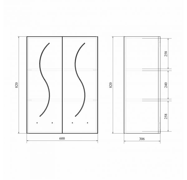 Приобрести mirsant шкаф подвесной сандра 60 см, белый ут000046033