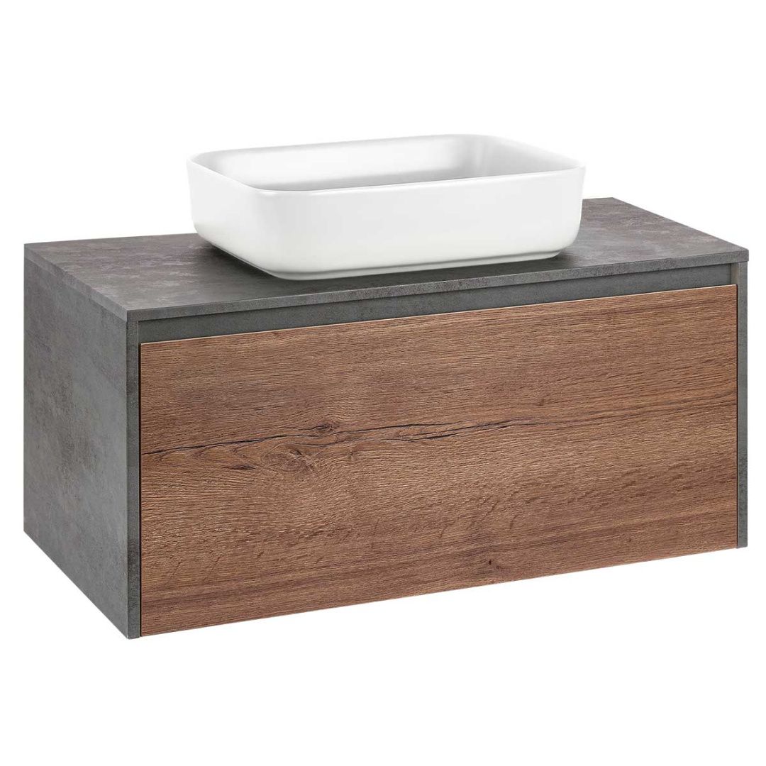 Приобрести vincea тумба со столешницей mesa 100 см, дуб табак\бетон vmc-2ms100tb