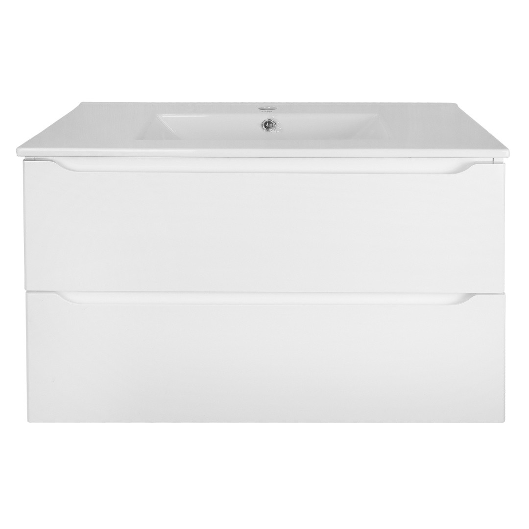 Приобрести loranto тумба подвесная с раковиной арфа new 80/2 80х54 см, без подсветки, белая (cs00079033)