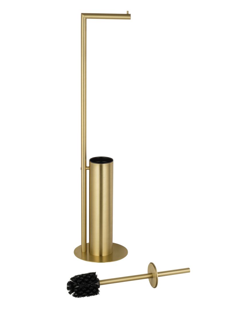 Приобрести туалетный ершик в комплекте с держателем туалетной бумаги wonzon & woghand, брашированное золото (ww-v4602-bg)