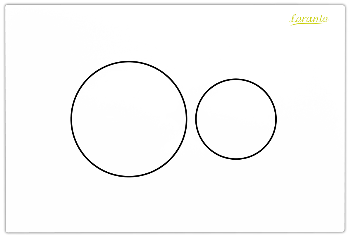 Приобрести loranto кнопка смыва механическая, двойная, белый глянец