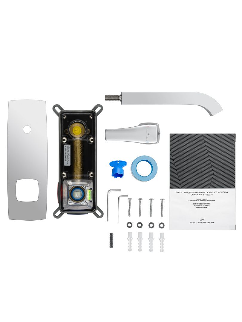 Приобрести смеситель для раковины встраиваемый wonzon & woghand flex, хром (ww-88869072-cr)