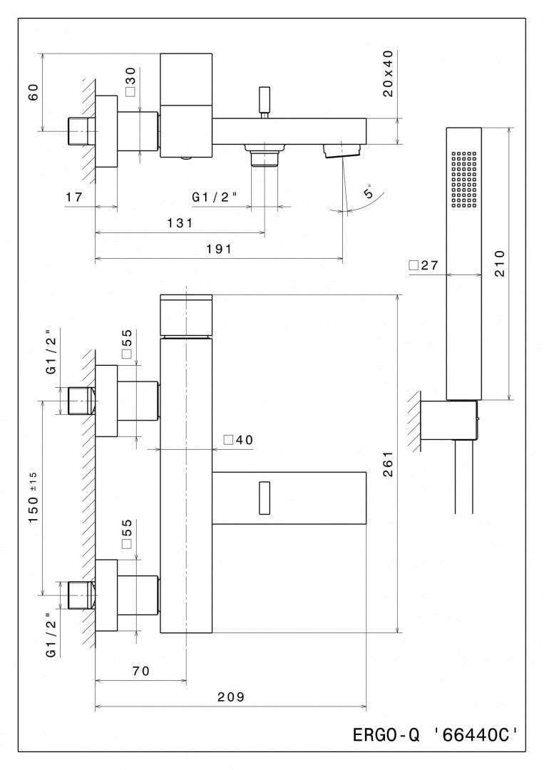 Приобрести kerama marazzi смеситель для ванны futura, черный матовый 66440ckm.01.093