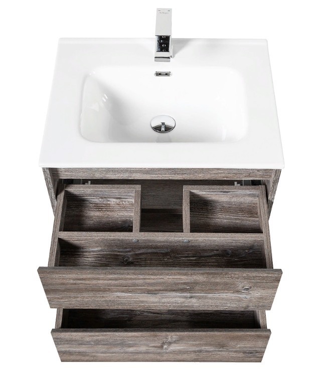 Приобрести тумба подвесная с раковиной belbagno kraft-600-2c-so-pp 60 см, pino pasadena