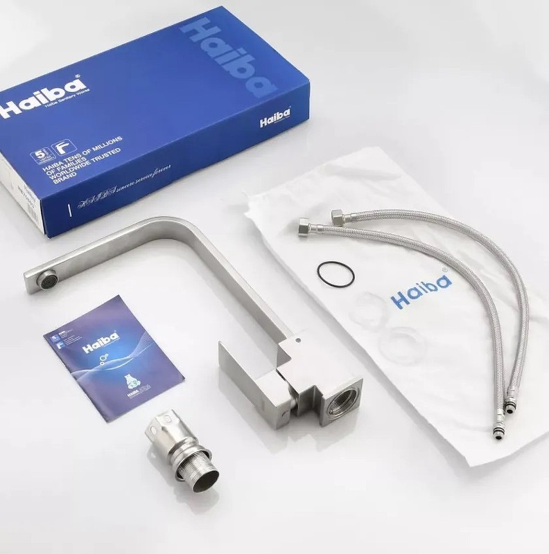 Приобрести haiba смеситель для кухни 356мм, нержавеющая сталь hb-70803