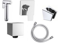 Aquanet Смеситель с гигиеническим душем Static 1.03 (с внутренней частью)