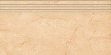Ступень Kerranova Marble Trend 294x600 мм, MR, Crema Marfil, кремовая
