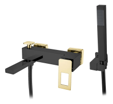 Boheme Смеситель для ванны Q, черный матовый\золото 143-BG