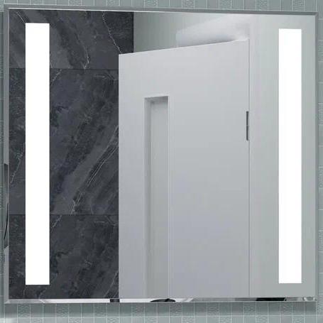 Приобрести continent зеркало с подсветкой премьер люкс 75х68 см, белое