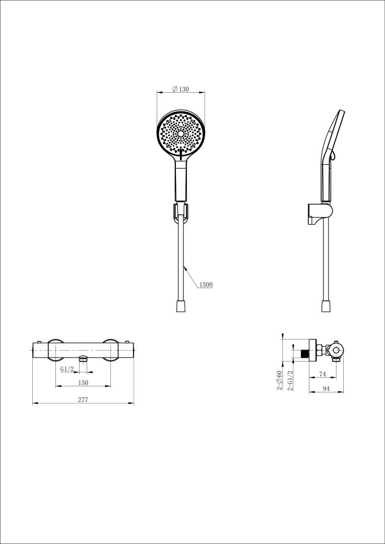 Приобрести смеситель для душа с термостатом wonzon & woghand inn 3, хром (ww-b2065-a-cr)