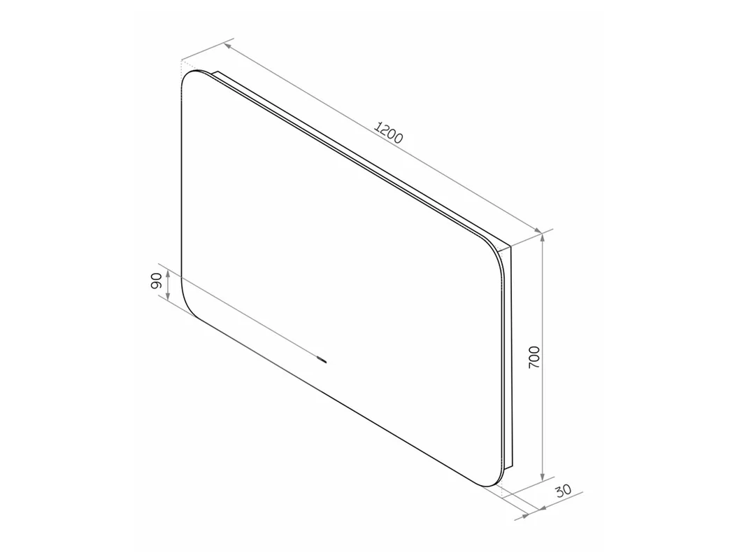Приобрести continent зеркало с подсветкой burzhe 120х70 см, белое