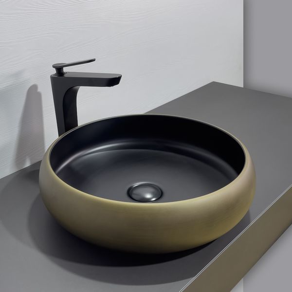 Приобрести comforty раковина 78651 41х41 см, бронзовая-черная матовая