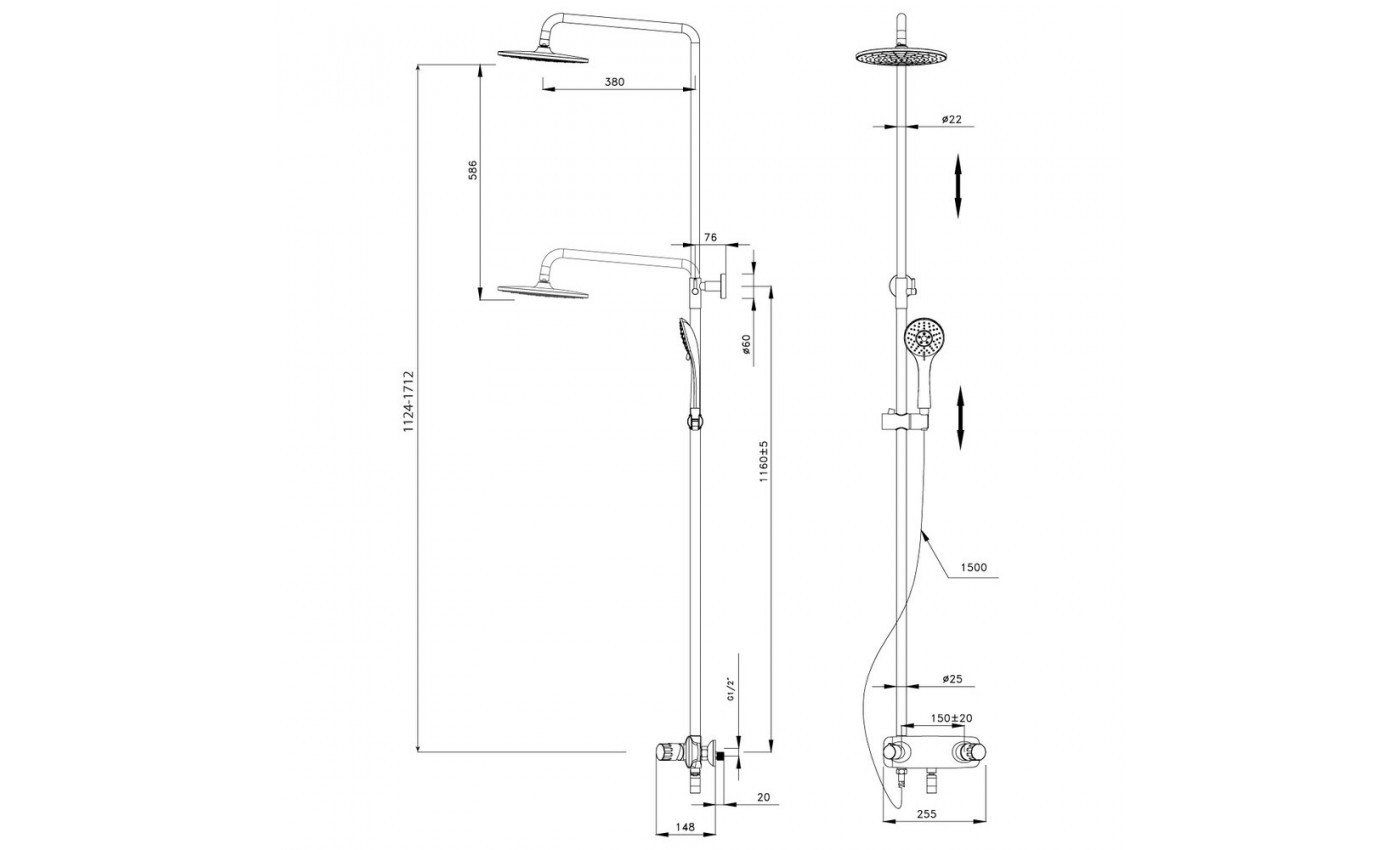 Приобрести lemark душевая система wing, хром lm5362c