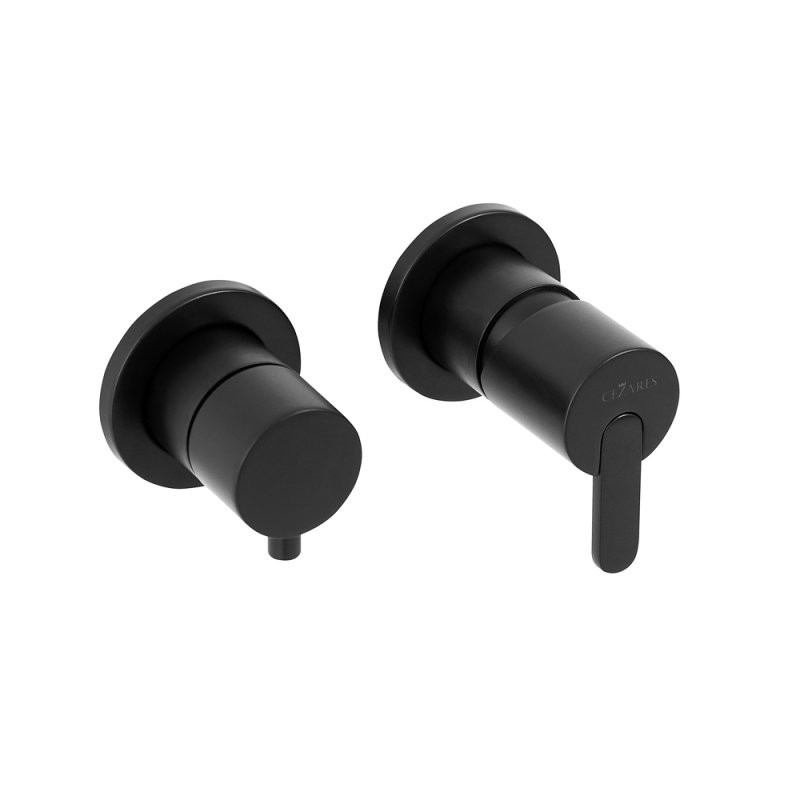 Приобрести cezares смеситель скрытого монтажа leaf, черный матовый leaf-vdim3-nop