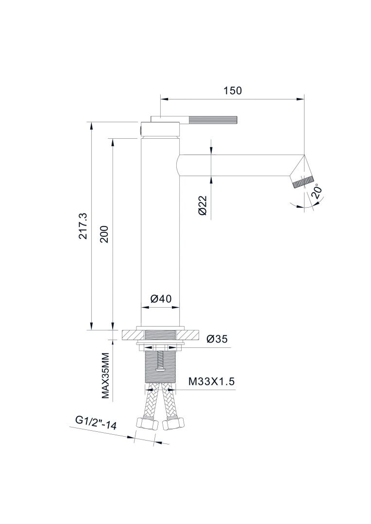 Приобрести hayzburg смеситель для раковины, золото матовое hb-4007-2bg