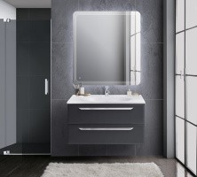 Cezares Тумба подвесная с раковиной ECO 90 см Grafito, графит ECO-900-2C-SO-GR-P