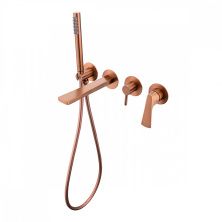 Raglo Встраиваемый смеситель для ванны и душа, матовая медь R07.32.33