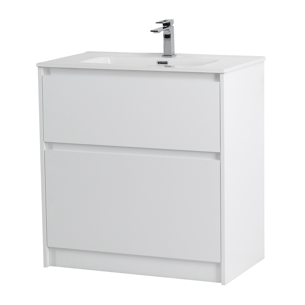 Приобрести belbagno тумба с раковиной kraft 80 см, напольная bianco opaco, раковина белая bb800etl