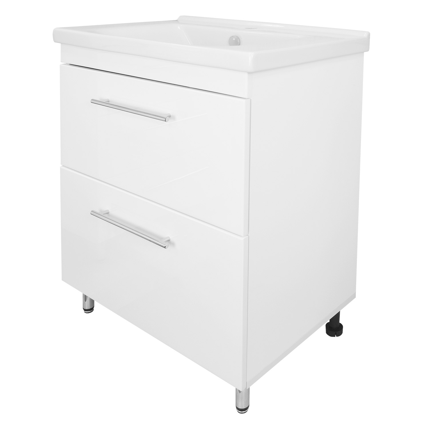 Приобрести loranto тумба напольная с раковиной karina 70/2н 70х85 см, белая (cs00086523)