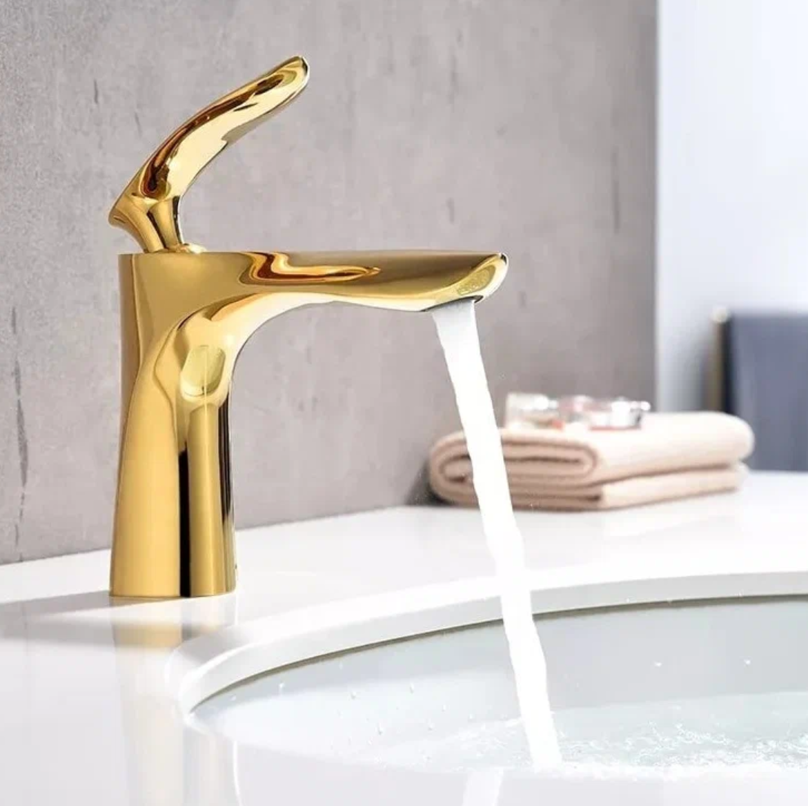 Приобрести grocenberg смеситель для раковины, золото gb2001go