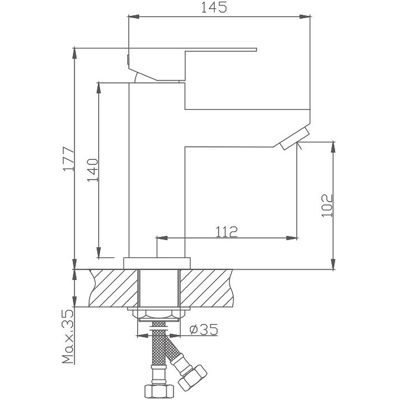 Приобрести haiba смеситель для раковины 177мм, нержавеющая сталь hb-10801