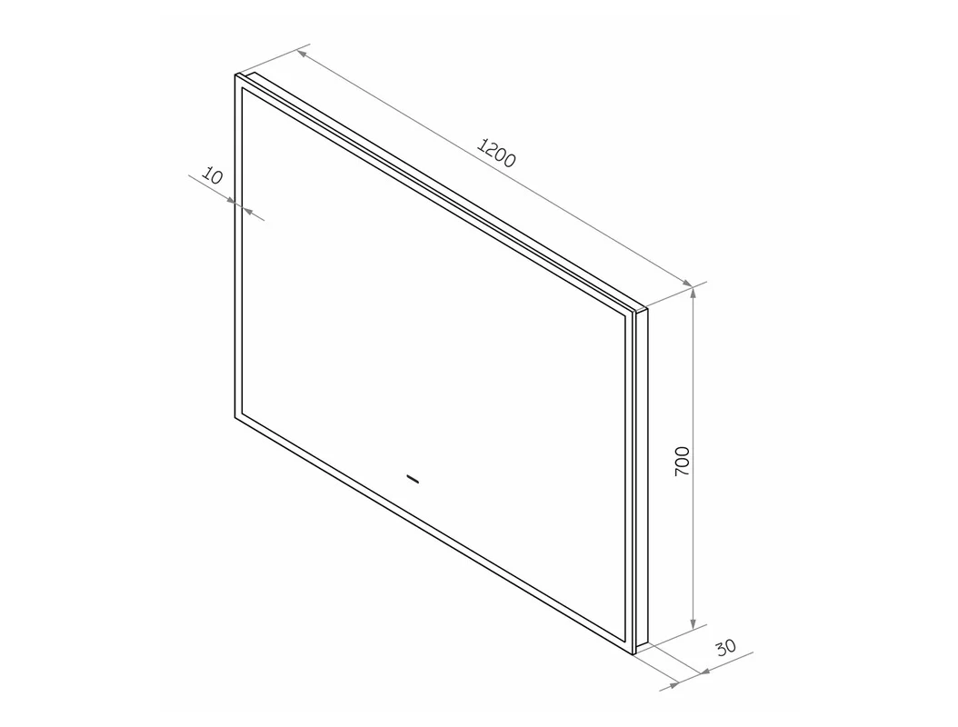 Приобрести continent зеркало с подсветкой amer 120х70 см, черное
