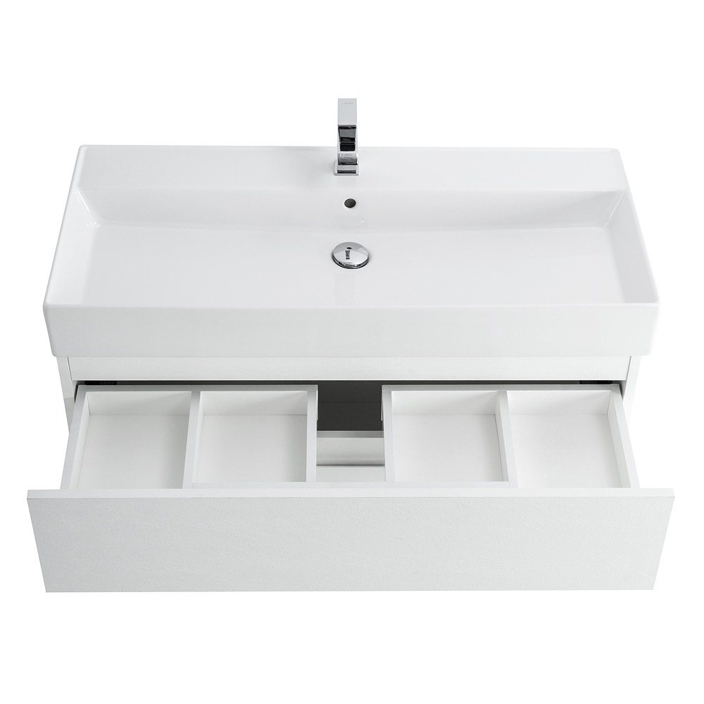 Приобрести cezares тумба подвесная с раковиной molveno 46 100 см bianco ghiaccio, белая molveno 46-100-2c-so-bg