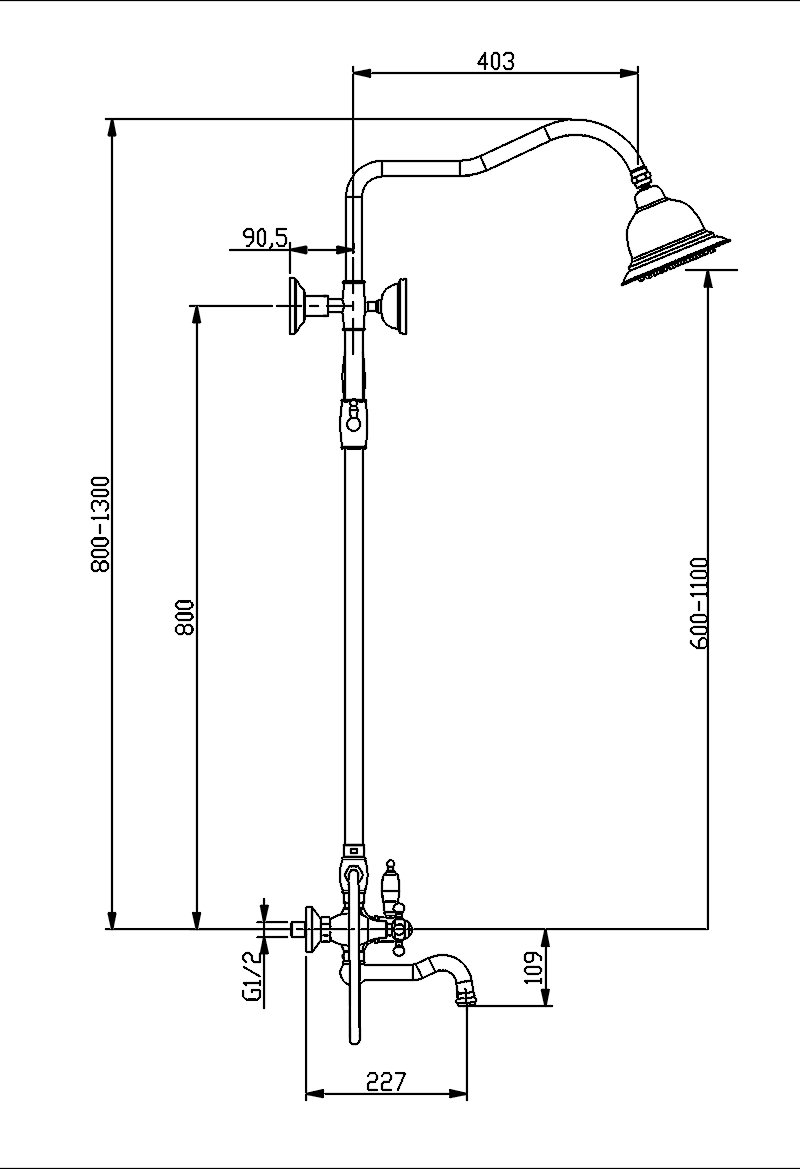 Приобрести душевая система timo nelson sx-1291/02 антик
