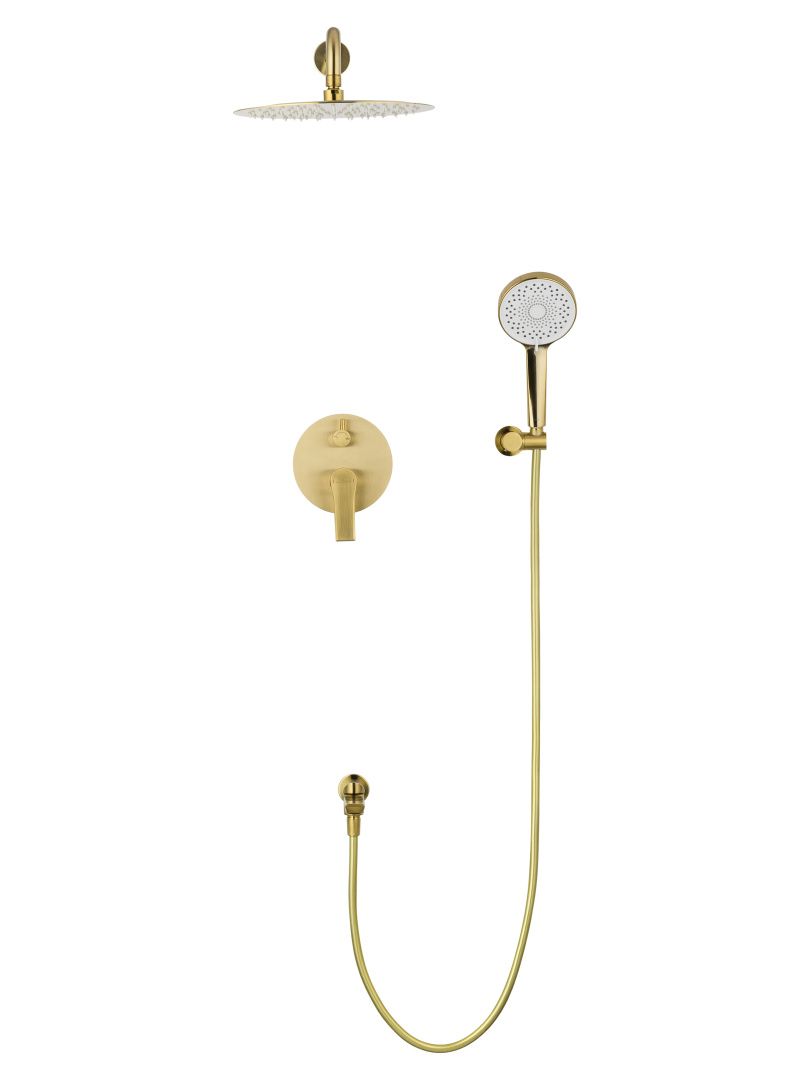 Приобрести душевая система встраиваемая wonzon & woghand brilliant, брашированное золото (ww-88939079-bg)