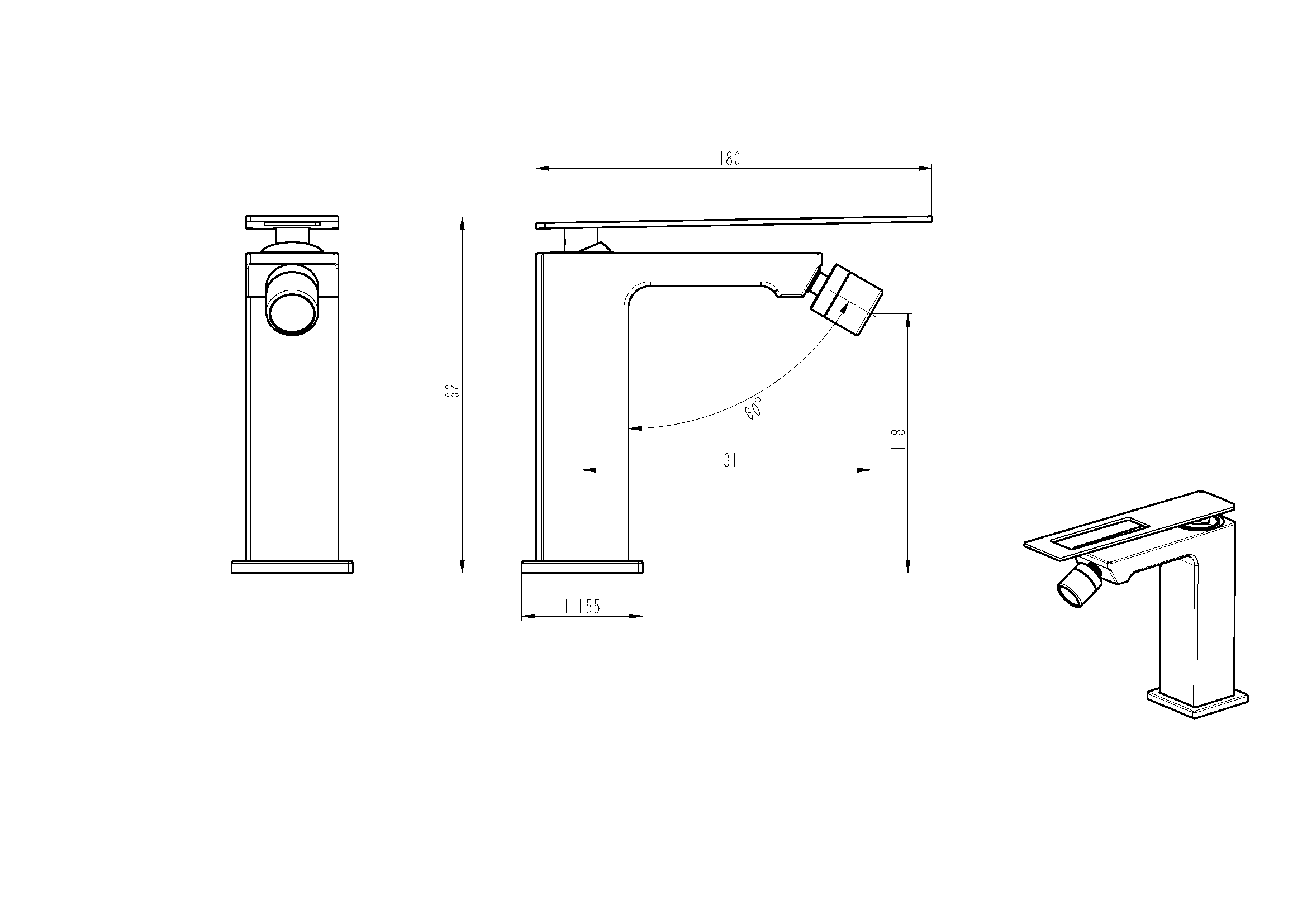 Приобрести boheme смеситель для биде q, черный матовый 146-bb.2