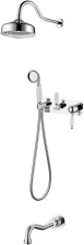 Boheme Душевая система Tradizionale, встраиваемоя, хром\белый 268