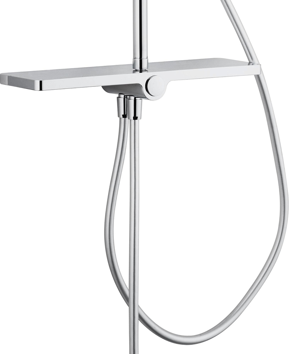 Приобрести aquanet душевая стойка pragmatic s 126 см, хром af430-70-s-c, с полочкой