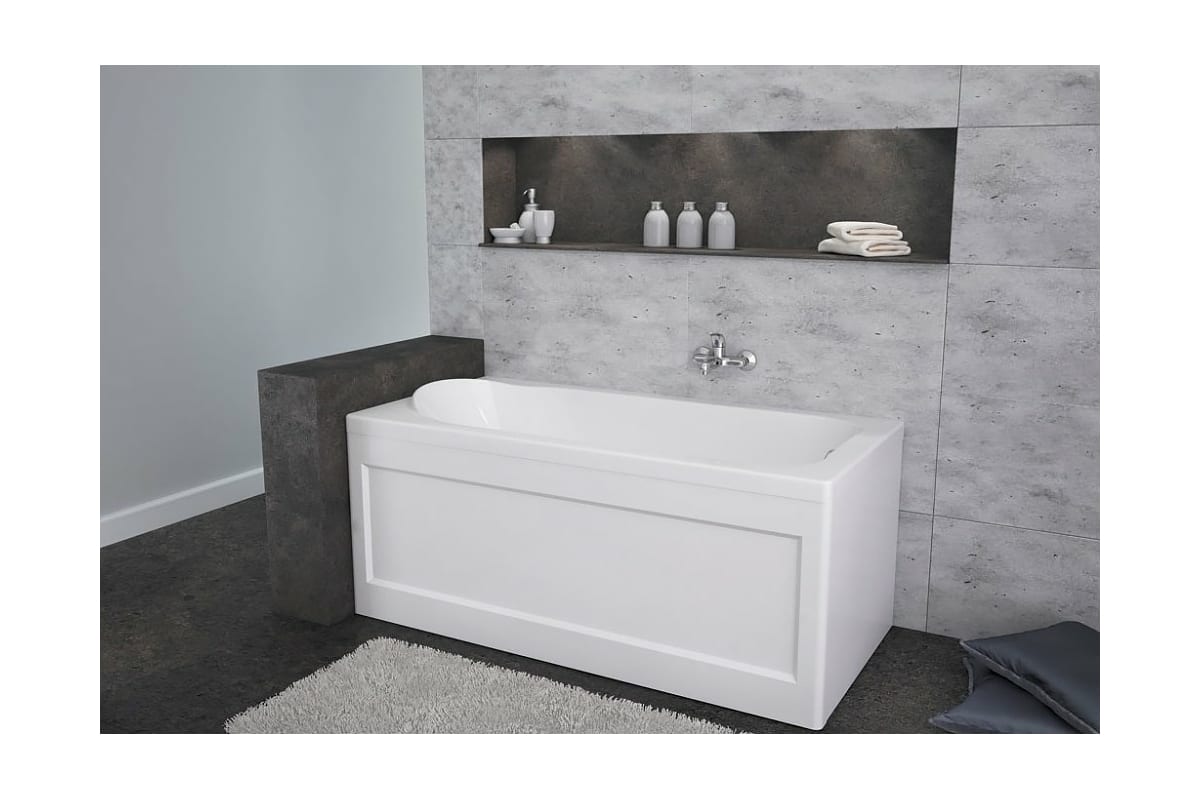 Приобрести aquanet акриловая ванна west 130x70 см, белая