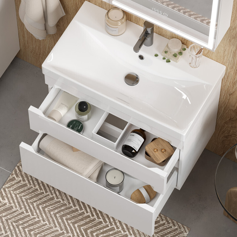 Приобрести equil тумба подвесная с раковиной corner 60 см, белая tpcrnr60.2y-06