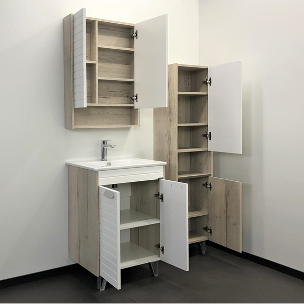 Приобрести сomforty пенал "клеон-40", белый/дуб дымчатый