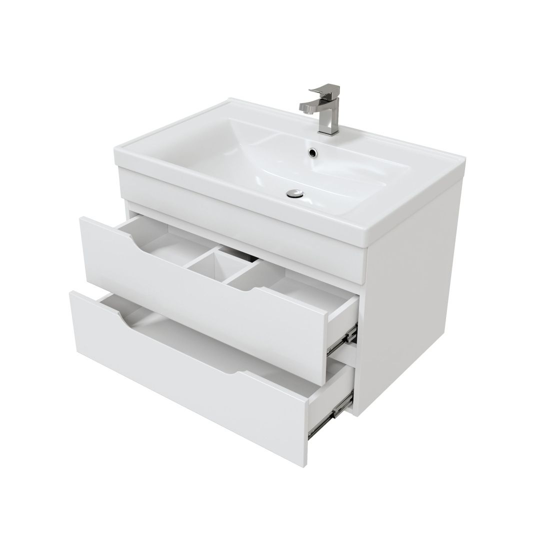 Приобрести mirsant тумба подвесная soho quadro 80 см с раковиной миранда -80 ут000089880