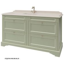 Caprigo Тумба с раковиной GREENWICH 160 см, зеленая, эмаль